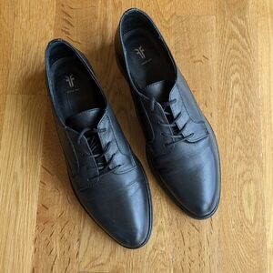 Frye Black Leather Oxford Shoes